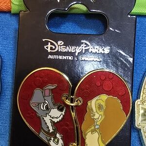 LR Disney Parks Lady and the Tramp Heart Pin